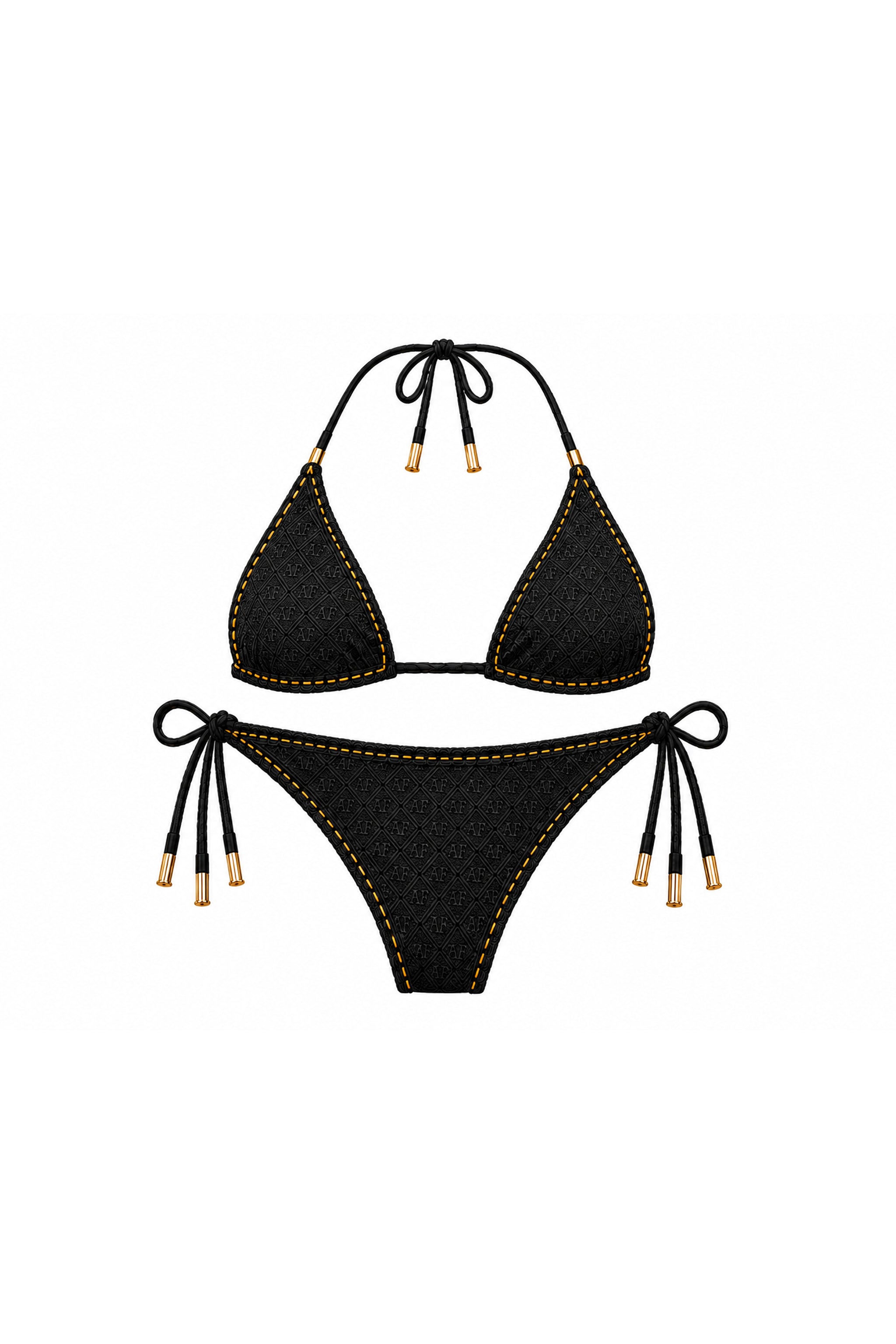AF Monogram Triangle Tie Swim Set — 3-Piece