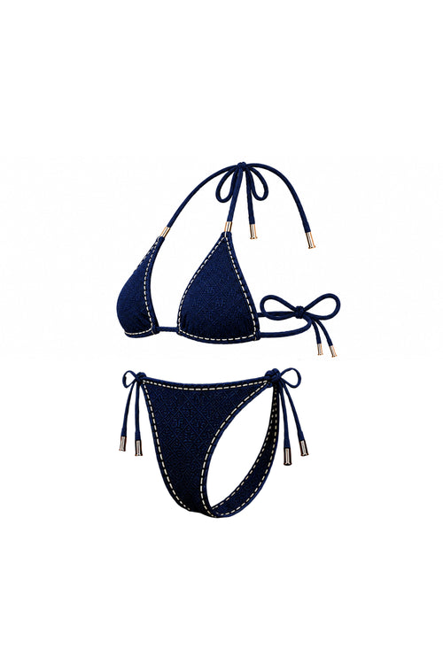 AF Monogram Triangle Tie Bikini