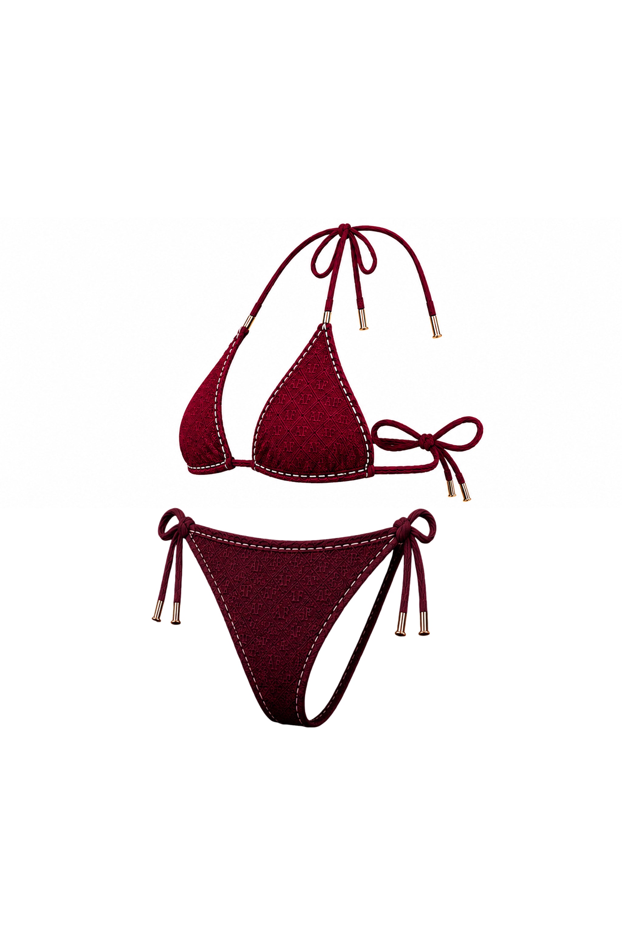 AF Monogram Triangle Tie Bikini