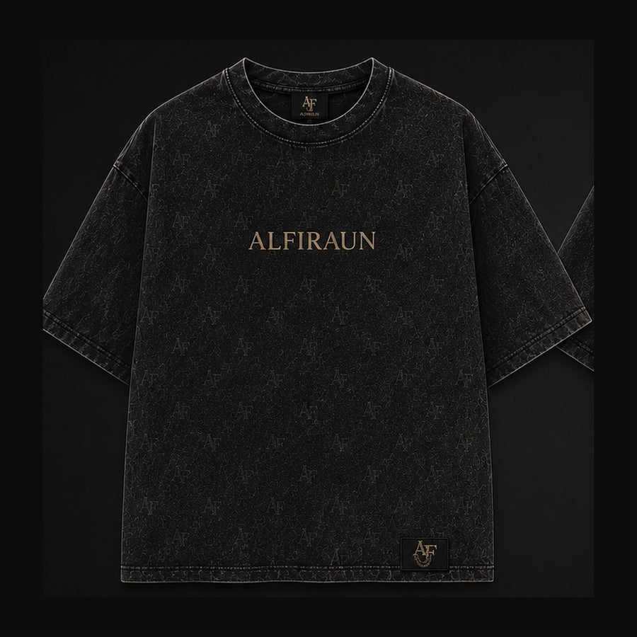 AL’FIRAUN Oversized T-Shirt — Vintage Black